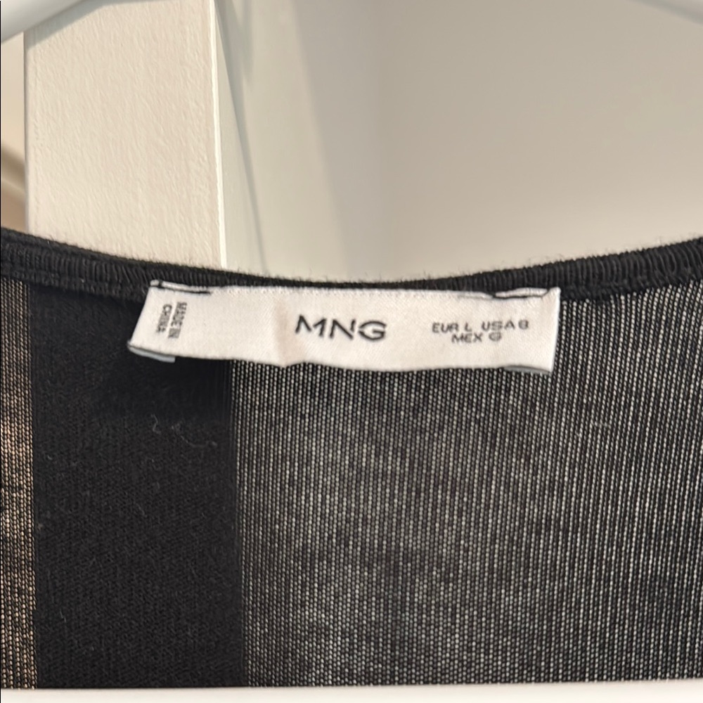 Mango Black Maxi Gown With Flutter Sleeves And V-… - image 3